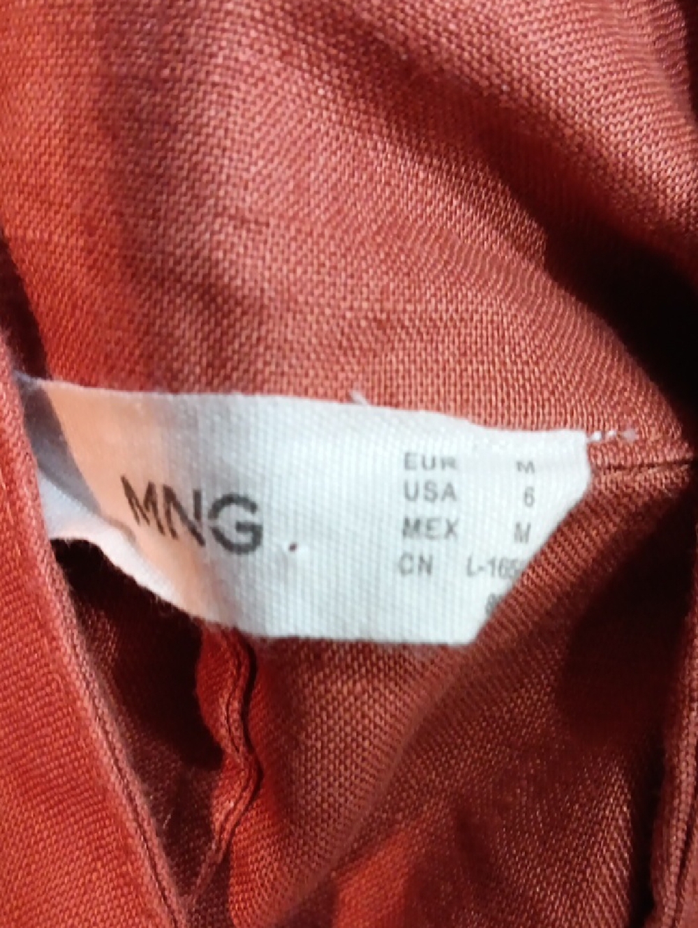 MNG Mango Womens 6 Linen Shirt Dress Button Down Belted - Picture 11 of 11